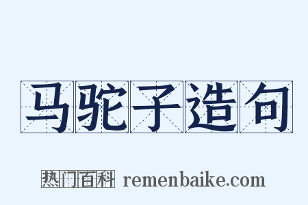马驼子造句是什么意思的图片